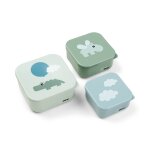 Lot de 3 bo�tes a go�ter happy clouds vert - vert