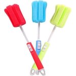 Lot de 3 brosses de nettoyage en mousse pour biberons avec manche long réglable, brosses de nettoyage ... Lot de 3 brosses de nettoyage en mousse pour biberons avec manche long réglable, brosses de nettoyage ...