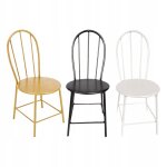 Lot de 3 chaises de salle a manger miniatures en mtal pour maison de poupe, echelle 1:6, ralistes