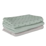 Lot de 3 couches lavables en coton bio - roba - lil planet - mixte - vert