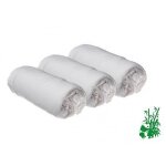 Lot de 3 draps housse bambou pour lit berceau 40x80 - 6 coloris disponibles blanc