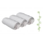 Lot de 3 draps housse coton bio - 70x140 - uni - pour b�b� couleur - blanc, couleur r - blanc