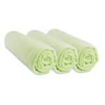 Lot de 3 draps housse jersey coton 60x120 anis Lot de 3 draps housse jersey coton 60x120 anis
