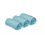 Lot de 3 draps housse jersey coton - 60x120 couleur - turquoise, couleur r - bleu