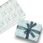 Lot de 3 feuilles de papier cadeau double face motif poisson, parfait pour emballage cadeau, papier cadeau ...