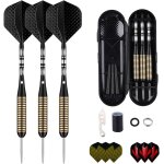 Lot de 3 fl�chettes professionnelles 22 g, 23 g, 24 g, 27 g avec tiges en aluminium, 9 ailettes standard ...