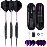 Lot de 3 flchettes professionnelles 22 g, 23 g, 24 g, 27 g avec tiges en aluminium, 9 ailettes standard ...