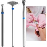 Lot de 3 fraises a ongles coniques - micro forets a cuticules - embouts multifonctions - nettoyage des ...