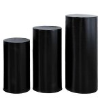 Lot de 3 housses d�coratives pour socle cylindrique de f�te, d�coration de f�te d'anniversaire, de mariage, ...