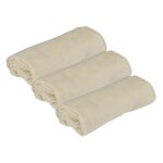 Lot de 3 langes b�b� en coton biologique - beige - l 60 x l 60 cm