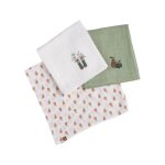 Lot de 3 langes coton bio 70 x 70 botanica - sauthon baby deco Lot de 3 langes coton bio 70 x 70 botanica - sauthon baby deco