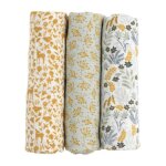 Lot de 3 langes coton bio 70 x 70 cm promenons - nous Lot de 3 langes coton bio 70 x 70 cm promenons - nous