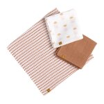 Lot de 3 langes coton bio 70 x 70 sunlight - sauthon baby deco Lot de 3 langes coton bio 70 x 70 sunlight - sauthon baby deco