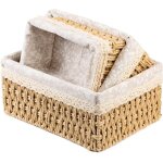 Lot de 3 paniers de rangement pour jouets de salle de bain - panier tress pour table a langer - panier ...