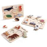 Lot de 3 puzzles en bois pour tout - petits, robustes et sans stylos, jouets éducatifs (espace, océan, ... Lot de 3 puzzles en bois pour tout - petits, robustes et sans stylos, jouets éducatifs (espace, océan, ...