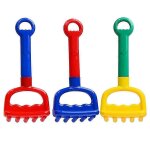 Lot de 3 rteaux  sable pour enfants, jouets de plage, jouets de plein air