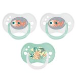 Lot de 3 sucettes jour / nuit silicone 18 - 36m mixte - tigex