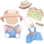 Lot de 3 vêtements et accessoires pour poupées en peluche de 17 cm comprenant un t - shirt, un chapeau, ... Lot de 3 vêtements et accessoires pour poupées en peluche de 17 cm comprenant un t - shirt, un chapeau, ...