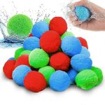 Lot de 30 ballons d'eau réutilisables, a lancer et a attraper pour piscine, trampoline et plage Lot de 30 ballons d'eau réutilisables, a lancer et a attraper pour piscine, trampoline et plage