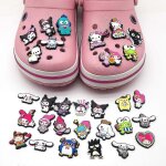 Lot de 30 breloques mignonnes pour chaussures crocs, kuromi my melody, keroppi cinnamoroll, sandales, ...