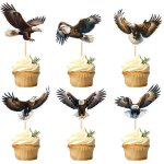 Lot de 30 dcorations de cupcake aigle jungle safari animaux dcoration animaux figurine gteau pics ...