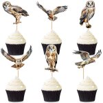 Lot de 30 d�corations de cupcake hibou, jungle, safari, animaux, d�coration de g�teau, pour f�te pr�natale, ...
