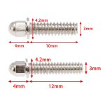 Lot de 30 ecrous hexagonaux m3 avec bouchon a bille rond, tournevis a douille pour roue 1. 9 / 2. 2  , ...