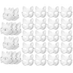 Lot de 30 masques de chat vierges, pour dguisement, cosplay, diy, non peints