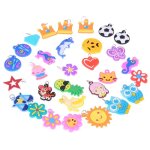 Lot de 30 pendentifs color�s en forme d'animaux, de fleurs, de dessins anim�s, pour la fabrication de ...