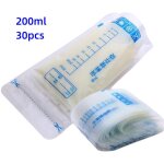 Lot de 30 sacs de conglation de lait maternel, 250ml, sans prbpa, sachets de conservation du rajeunissement ...