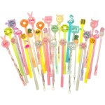 Lot de 32 stylos a bille fantaisie a encre gel noire a pointe fine pour enfants, filles, garons, enfants, ...
