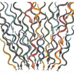 Lot de 36 serpents en plastique, 11, 4 cm, r�alistes, multicolores, petits