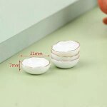 Lot de 4 assiettes miniatures en céramique blanche pour maison de poupée 1:12, décoration pour maison ... Lot de 4 assiettes miniatures en céramique blanche pour maison de poupée 1:12, décoration pour maison ...