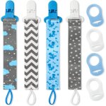 Lot de 4 attache - t�tines pour b�b� avec adaptateurs, clips pour t�tine de nouveau - n� et cadeau de ...