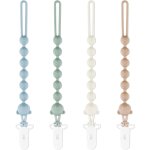 Lot de 4 attache - ttines en silicone, avec clip de ttine rglable, accessoires de poussette, chaises ...