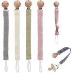 Lot de 4 attache - ttines en tissu, attache - ttine avec clip, porte - ttine pour garons et filles, ...