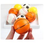 Lot de 4 balles en mousse souple pour b�b�, 6cm, jouet pour enfant, balle a presser anti - stress, basket ...