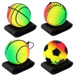 Lot de 4 balles rebondissantes pour poignet, balle de bande de poignet, balle de saut de cheville, entranemen ...