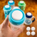 Lot de 4 bouchons de fermeture pour biberons nuk - fermeture sre, rangement hyginique du lait maternel, ...