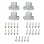 Lot de 4 cache - moyeux de roue en métal 1, 9 / 2, 2 pouces pour rc 1:10 scx10, argent mat Lot de 4 cache - moyeux de roue en métal 1, 9 / 2, 2 pouces pour rc 1:10 scx10, argent mat