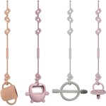 Lot de 4 ceintures de s�curit� pour jouets, silicone pacifier chain, tasse de collation sangles, tasse ...