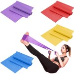 Lot de 4 elastique sport, 1, 5m bande elastique musculation avec 3 niveaux de rsistance, bande elastique ...