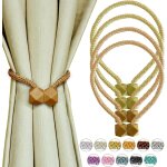 Lot de 4 embrasses de rideaux magntiques pour rideaux - corde - aimants draps - style europen - dcoration ...
