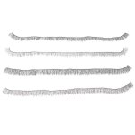 Lot de 4 faux cils faits main pour poupes, naturels, accessoires pour poupes (noir 1 cm + noir 0, 8 ...