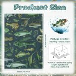 Lot de 4 feuilles de papier cadeau réaliste motif poissons de mer , maquereau , pêche a la mouche , 50 ... Lot de 4 feuilles de papier cadeau réaliste motif poissons de mer , maquereau , pêche a la mouche , 50 ...