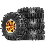 Lot de 4 jantes et pneus en caoutchouc de 55 mm pour voiture t�l�command�e fcx24m camel cup 1 / 24