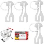 Lot de 4 jetons de chariot en acier inoxydable, jeton de chariot en métal, porte - clés amovible, porte ... Lot de 4 jetons de chariot en acier inoxydable, jeton de chariot en métal, porte - clés amovible, porte ...
