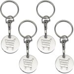 Lot de 4 jetons de chariot de courses, jetons de chariot de courses durables avec mousqueton et anneau ... Lot de 4 jetons de chariot de courses, jetons de chariot de courses durables avec mousqueton et anneau ...