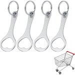 Lot de 4 jetons pour chariot de courses porte - clés Lot de 4 jetons pour chariot de courses porte - clés