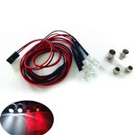 Lot de 4 lampes frontales de nuit a led rc, 3 / 5mm, lumire pour modle de voiture a drive sur chenilles ...